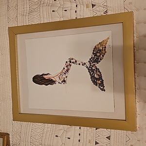 Framed mermaid art print